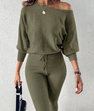 TWO PIECE KNIT LEGGING SET