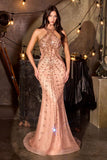 HALTER SEQUIN GOWN