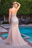 SWEETHEART NECKLINE CRYSTAL GOWN