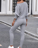 TWO PIECE KNIT LEGGING SET