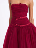 MABEL DROP WAIST LAYERED MIDI PUFFY DRESS
