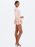 Savina Tulip Pink Taffeta Bubble Shorts