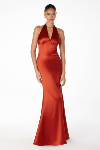 HALTER SATIN GOWN