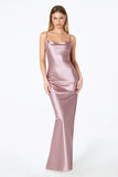 SATIN LOW BACK GOWN