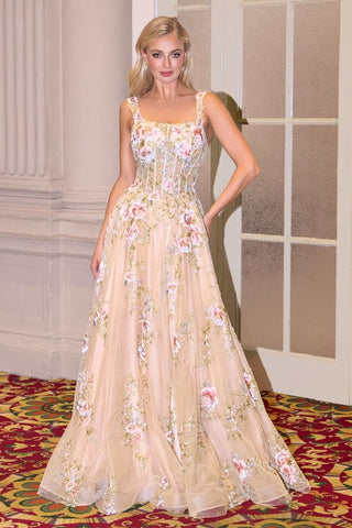 FLORAL A LINE GOWN