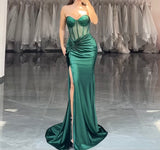 STRAPLESS FITTED HOT STONE DRESS
