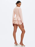 Savina Tulip Pink Taffeta Bubble Shorts