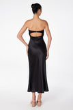 STRAPLESS OPEN BACK MIDI DRESS