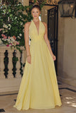 CHIFFON HALTER MAXI GOWN