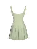 TALA PISTACHIO SLEEVELESS PLEAT MINI DRESS