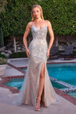 SWEETHEART NECKLINE CRYSTAL GOWN