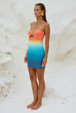 RUNAWAY THE LABEL SHELL OMBRÉ MINI DRESS