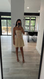 Quanisha Yellow Chiffon Dress With Scarf