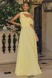 ONE SHOULDER CHIFFON DRESS