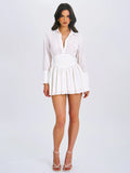 JAMILA WHITE SHIRT MINI DRESS