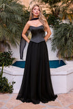 CORSET A LINE SCARF GOWN