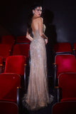 STRAPLESS CRYSTAL FITTED GOWN-PREORDER