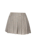 OAKLYN PLAID PLEATED MINI SKORT