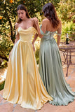 OFF SHOULDER SATIN COWL NECK GOWN