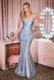 MERMAID DROP WAIST CORSET GOWN