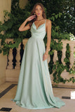 A LINE SPAGHETTI STRAP MAXI DRESS