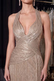 METALLIC LONG GOWN