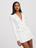 Oakley White Preppy Style Blazer Jacket