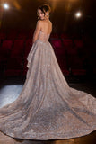 FITTED CRYSTAL DRESS WITH OVERSKIRT - PREORDER