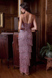 FRINGE SEQUIN GOWN