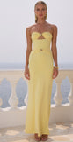 RUNAWAY THE LABEL KLEO LEMON MAXI DRESS