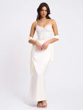 Karmen Pearl Top Pencil Slip Gown With Scar
