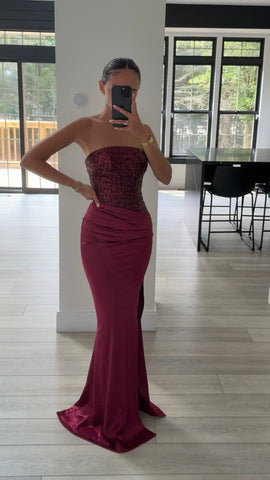 STRAPLESS SEQUIN GOWN-PREORDER