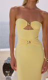 RUNAWAY THE LABEL KLEO LEMON MAXI DRESS