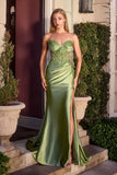 GLAMOUR STRAPLESS FITTED GOWN