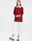 MAGLIONE IN MAGLIA CON COLLO