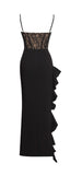ROBE LONGUE CORSET EN DENTELLE NOIRE JULIA