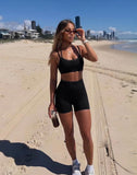 WORKOUT BIKER SHORTS SET