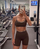 WORKOUT BIKER SHORTS SET