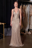 METALLIC LONG GOWN