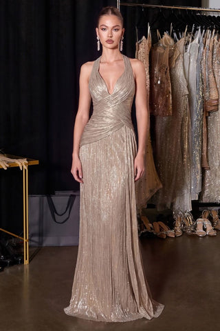 METALLIC LONG GOWN