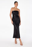 STRAPLESS OPEN BACK MIDI DRESS