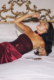 STRAPLESS SEQUIN GOWN-PREORDER
