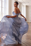 RHINESTONE A LINE GOWN