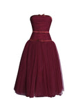 MABEL DROP WAIST LAYERED MIDI PUFFY DRESS