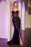 STRAPLESS FITTED HOT STONE DRESS