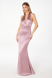 HALTER SATIN GOWN