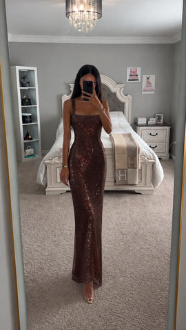 Rhinestone Sleeveless Bodycon Maxi Dress