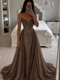 BEADED OVERSKIRT DRESS
