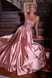 SATIN & LACE A-LINE DRESS - PREORDER
