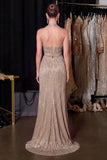 METALLIC LONG GOWN